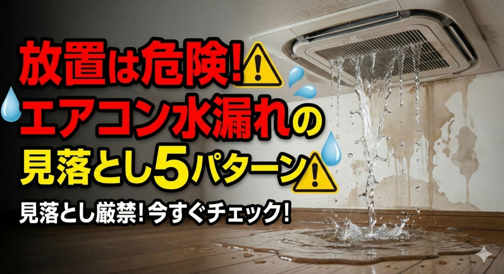 放置は危険！エアコン水漏れの見落とし5パターン