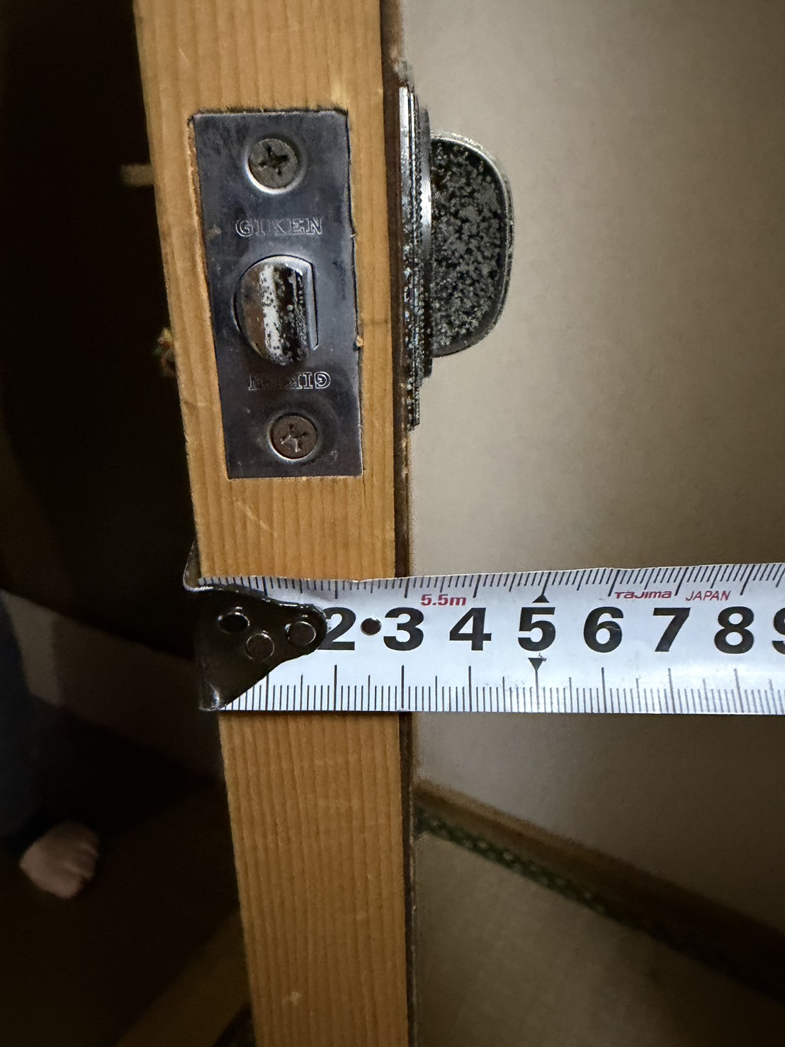 建具ドア　ノブ修繕