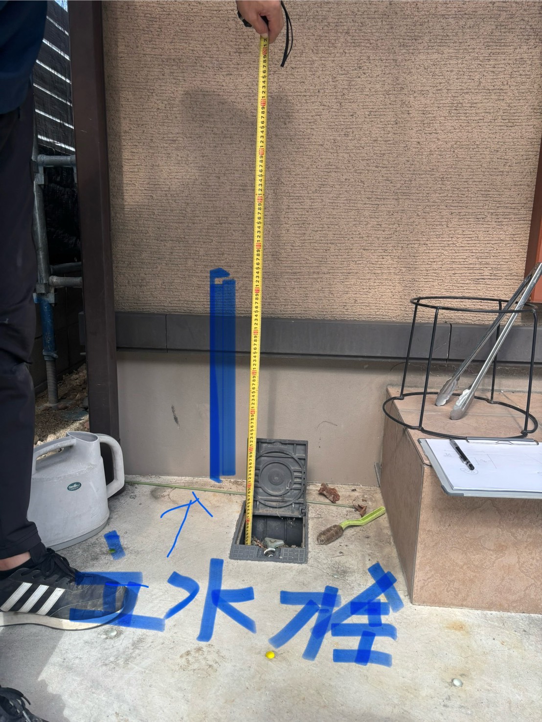 散水栓を立水栓に交換