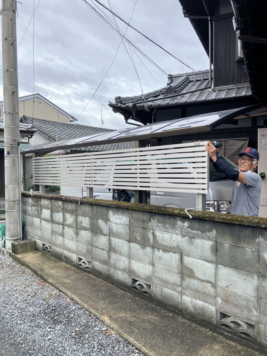 目隠しフェンス設置