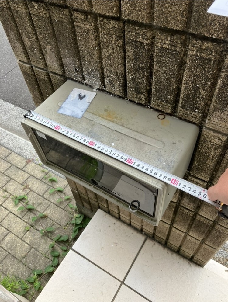 ポスト交換　外構ブロック埋め込みタイプ